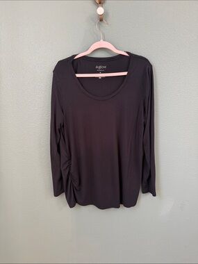 A Glow Maternity LS Ruched T Shirt Sz XL